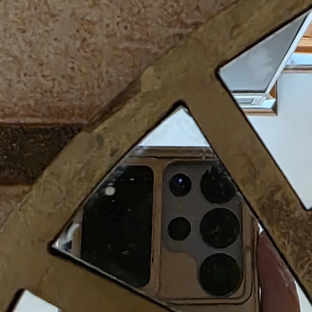 The Faces Of The Millennium 13×13×13 Wall Mirror. Gold.